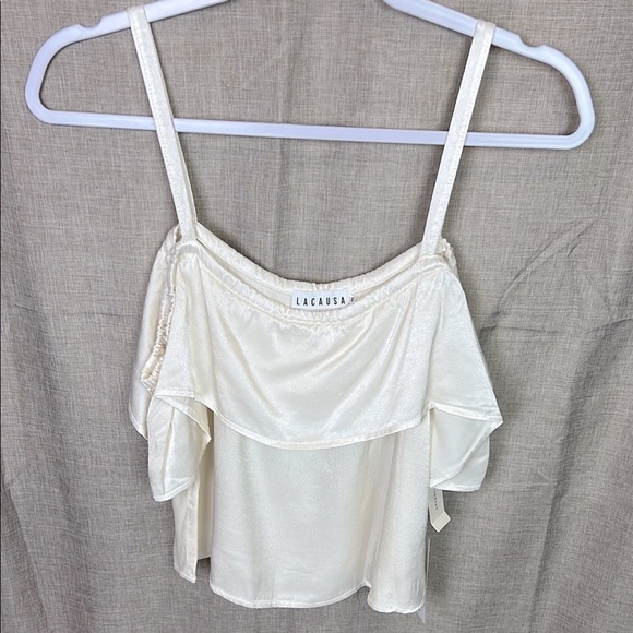 Anthropologie Tops - Anthropologie LaCausa New Women’s Small Satin Off The Shoulder‎ Top